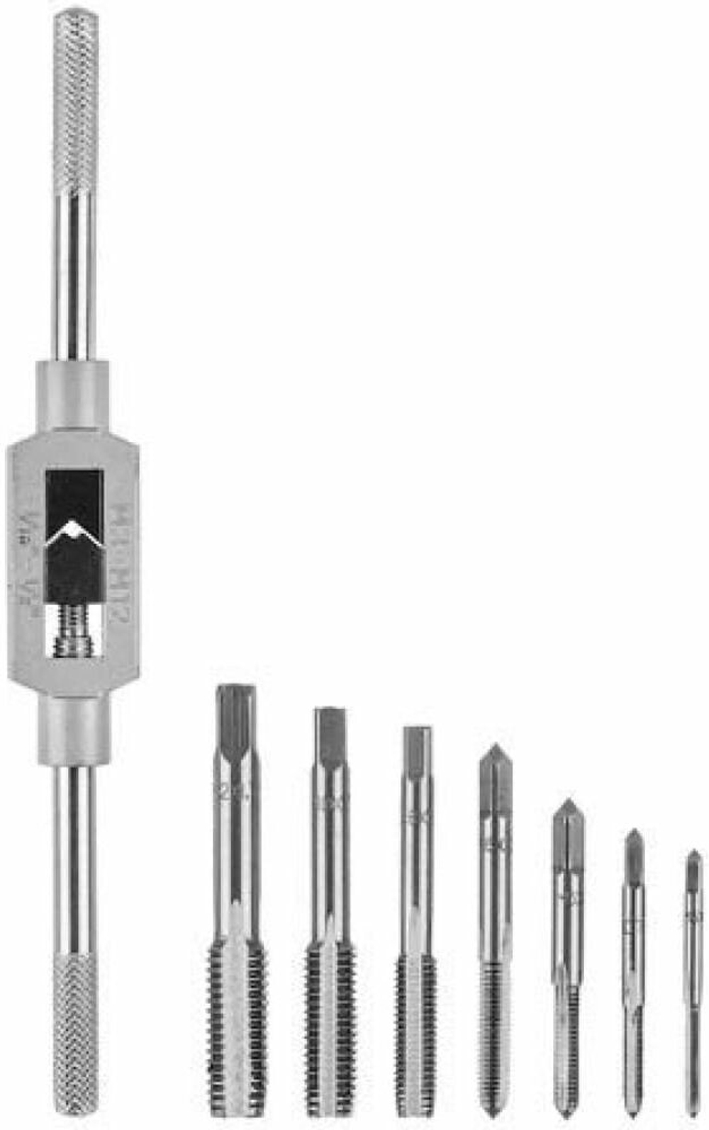 Набор метчиков Волат 87510-08, 8 шт., GCr15, метрическая резьба М3-M12