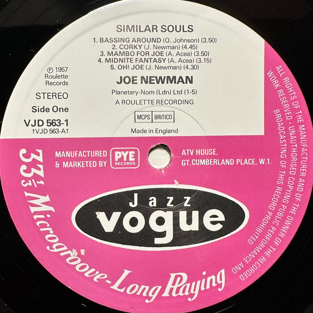 Joe Newman - Similar Souls 2LP (Англия 1979г.)