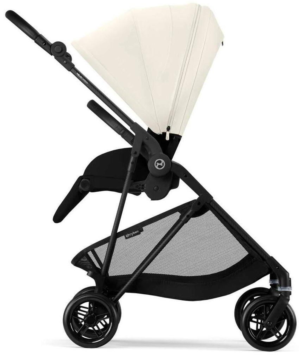 Коляска Cybex Melio Carbon 2 в 1 Canvas White/Magic Black с дождевиками