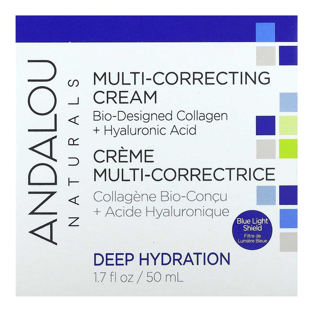 Andalou Naturals, Глубокое увлажнение, мультикорригирующий крем, 50 мл (1,7 жидк. Унции)