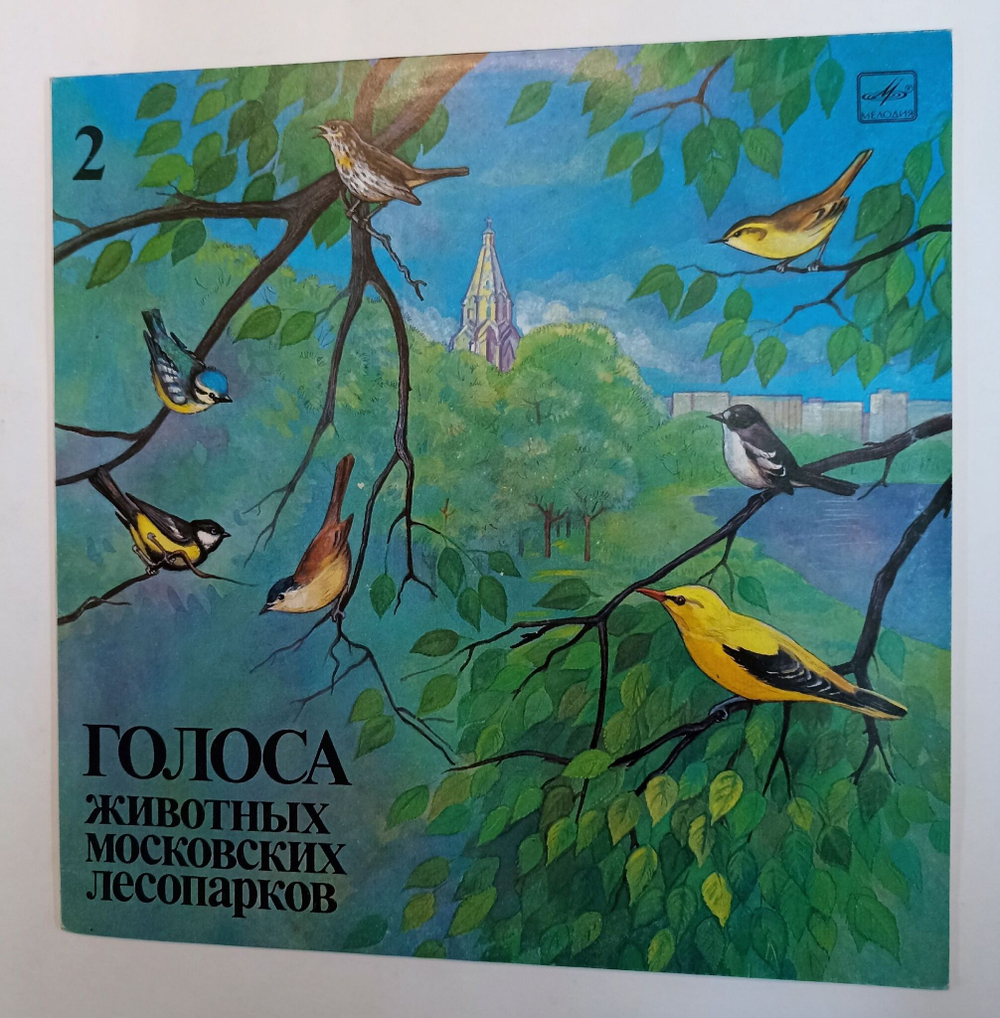 Винтажная виниловая пластинка LP Голоса животных московских лесопарков (СССР 1989)