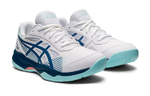 Big boy Asics Gel-Game 8 comfortable shock absorption non-slip wear-resistant children's training shoes white navy blue