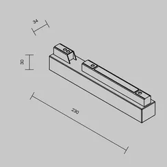 Источник напряжения встраиваемый Gravity, S35 48В, 200Вт, черный Technical trx010dr2-200b