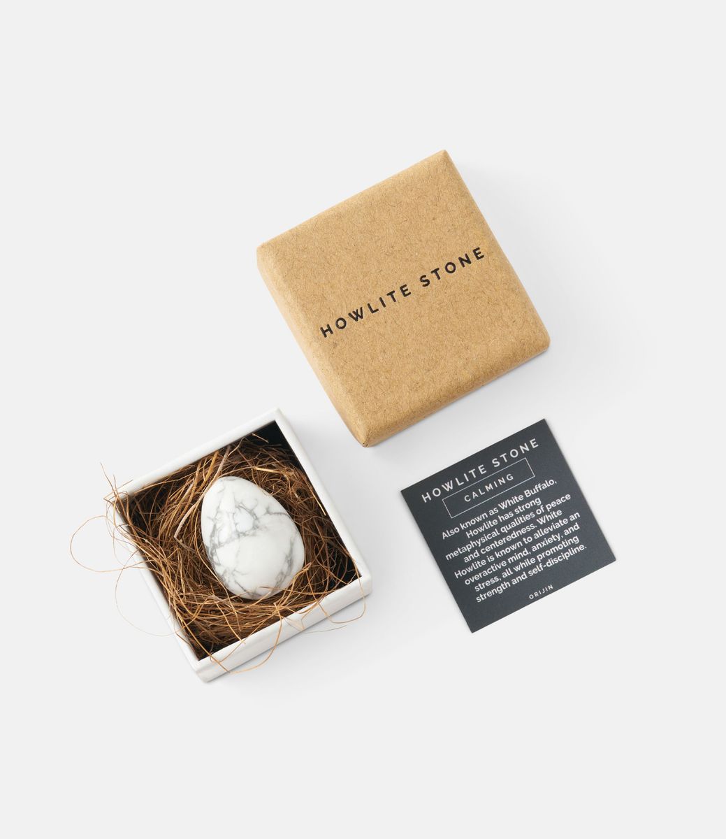 Orijin Thinking Egg Howlite — талисман из говлита