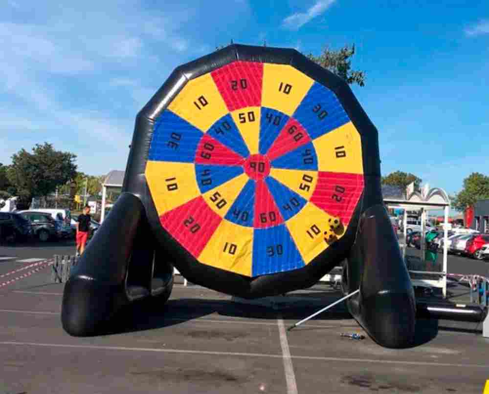 Надувной дартс «Цветной» на подкачке, диаметр 3 м, размер 3×2×3,5 м