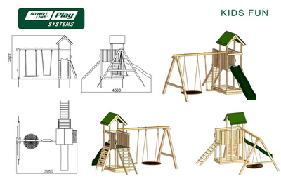 Детский городок KIDS FUN стандарт (green)