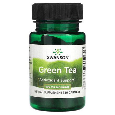 Антиоксиданты Swanson, Зеленый чай, 500 мг, 30 капсул