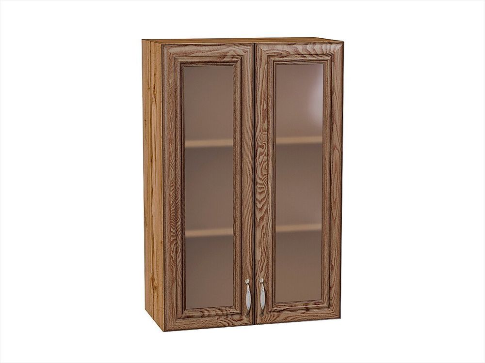 Шкаф верхний с 2-мя остекленными дверцами Шале