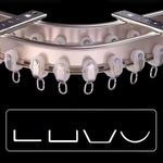 Изогнутый алюминиевый карниз для штор, тихий ход