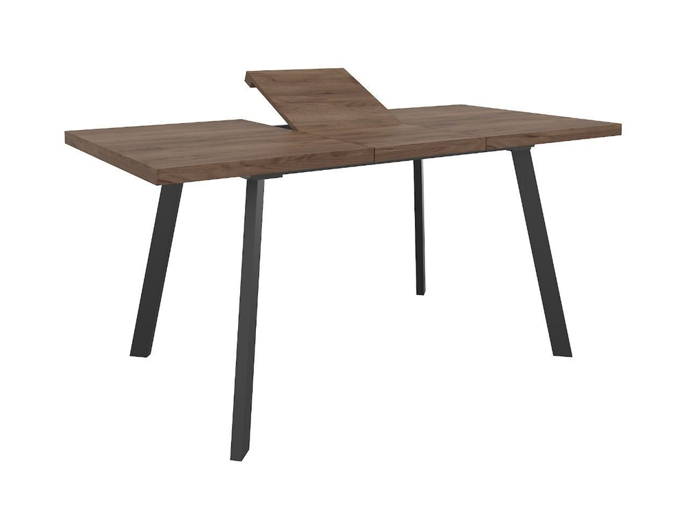 Стол кухонный обеденный раздвижной Дуб Табачный/Чёрный, МИЛАН, 138х80х75,5 см