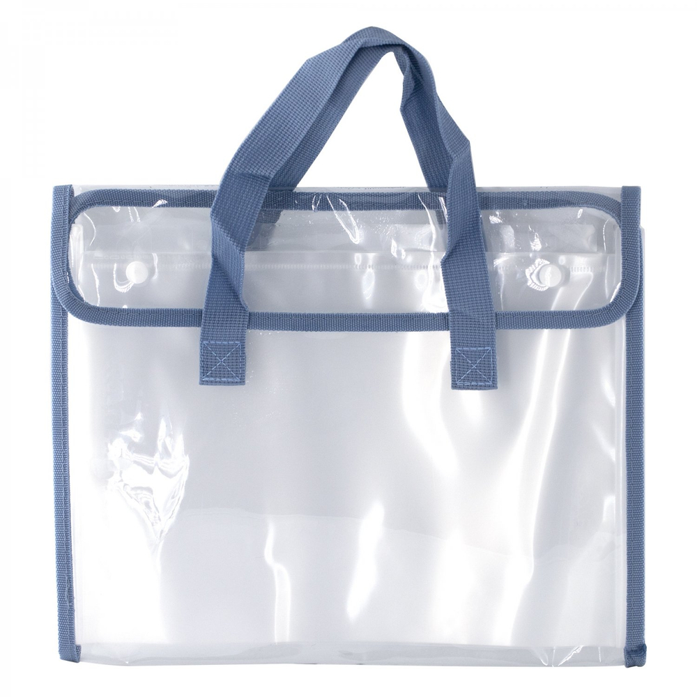 Папка-картотека с ручками Alingar, A4, 260х330 мм, горизонтальная, на кнопках, 470 мкм, 13 отделений, прозрачная, глянец, ассорти