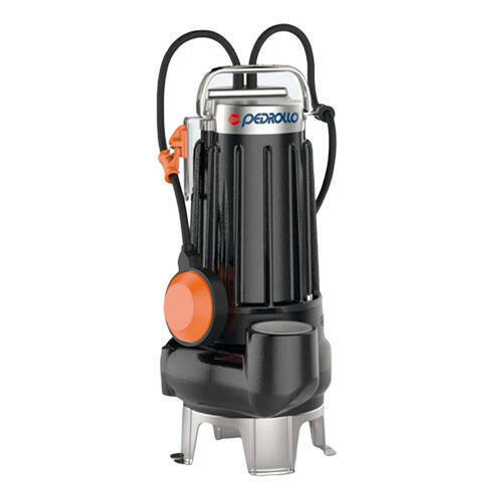 Насос фекальный Pedrollo MC 15/45 (1,1 кВт, Qmax 750 л/мин, Hmax 15 м, 3x400 В, кабель 10 м)