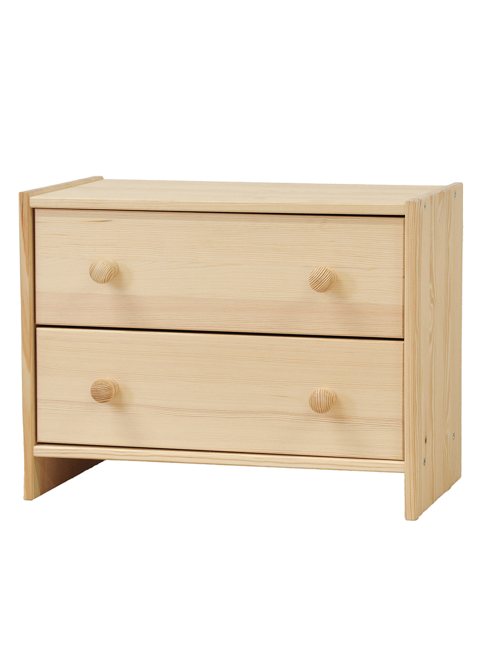 Прикроватная тумба Раст из сосны с 2 ящиками, 52х30х40 см, в скандинавском стиле, натуральная отделк