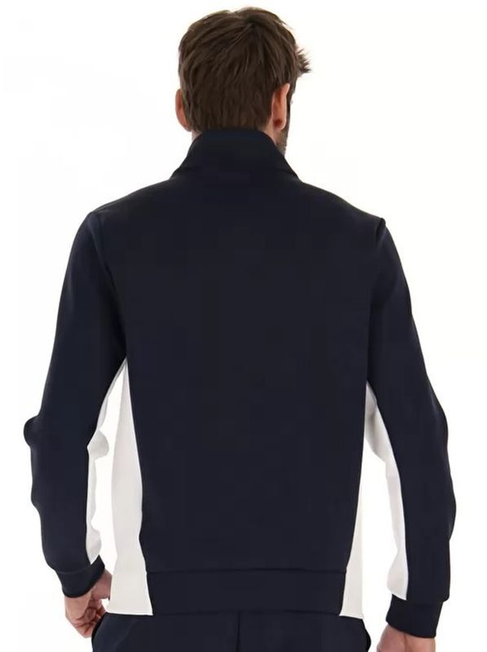 Мужская теннисная кофта Lotto Squadra II Jacket - navy blue/bright white