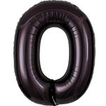 FM Шар 40" / 102 см "Цифра 0" Черный (БГ-60)