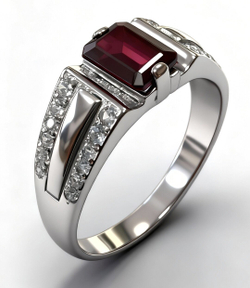 Ювелирное кольцо из серебра 925 пробы,вставка гранат,фианиты.Размер 20.5