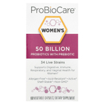ProBioCare, Пробиотики для женщин с пребиотиками, 50 млрд, 60 растительных капсул