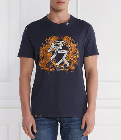 Футболка JAPANESE IDEOG GUESS - темно-синий(M4GI22 K8FQ4)
