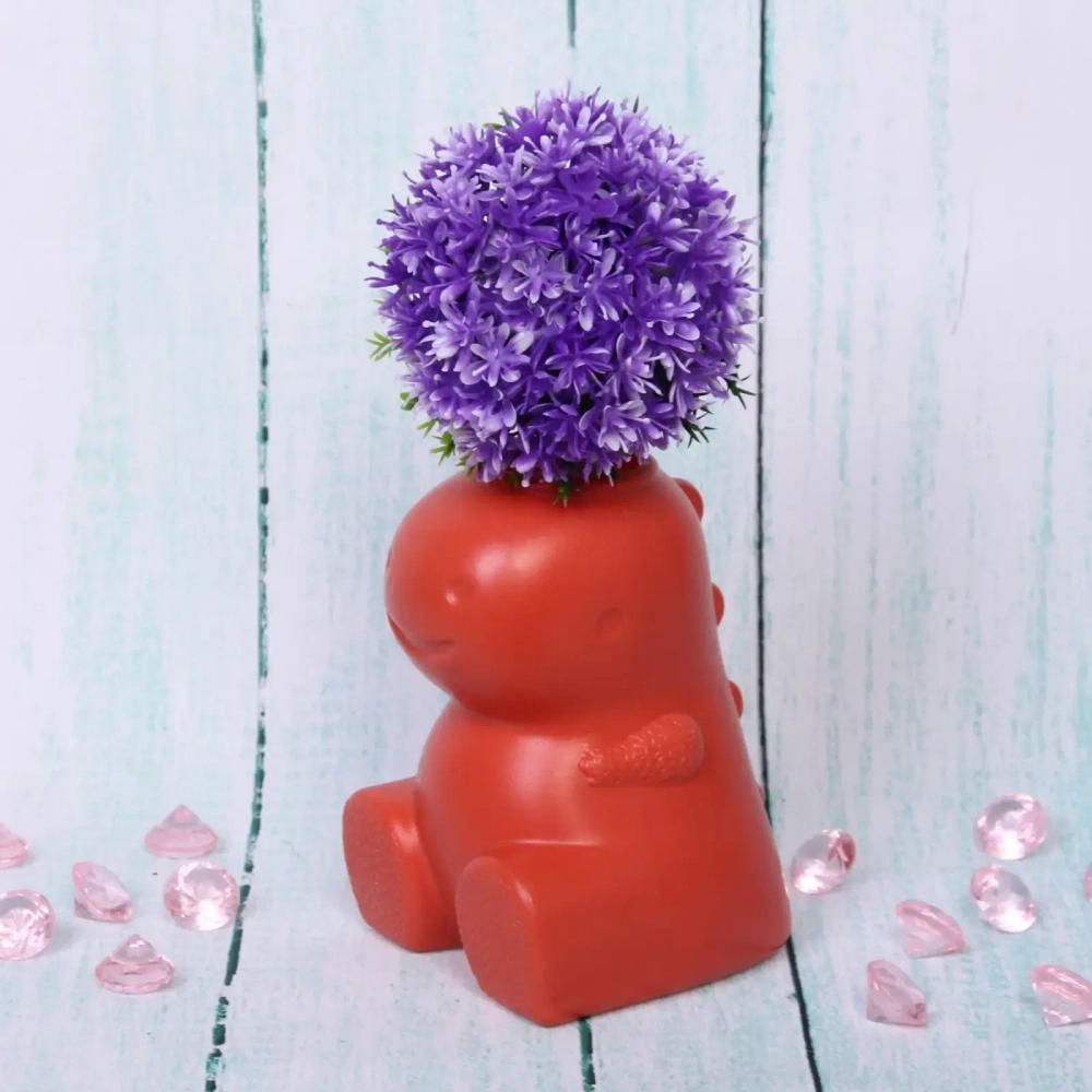 Ваза из пластика «Marlen-Улыбка» 0,5л 13*9*4,5см цвет коралловый