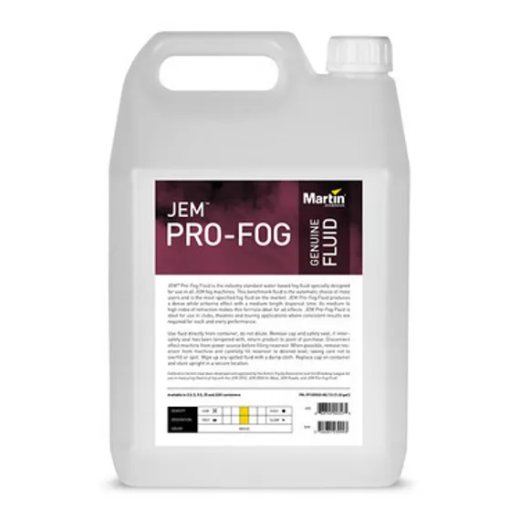 MARTIN JEM Pro-Fog Fluid, жидкость для дым машин, на водной основе, 5 л.