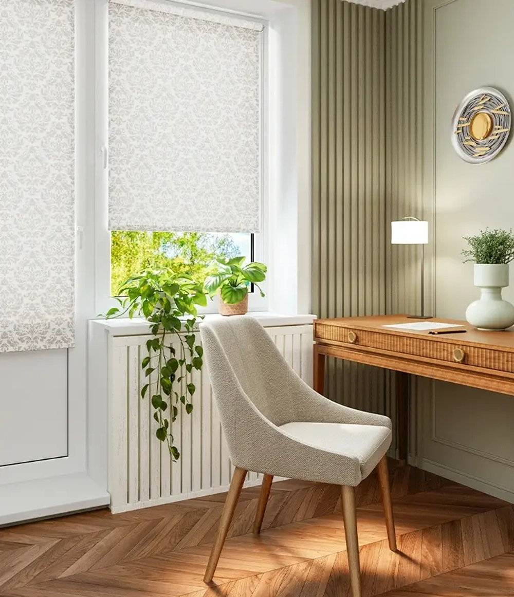 Рулонные шторы Пари - цвет "Серебро"