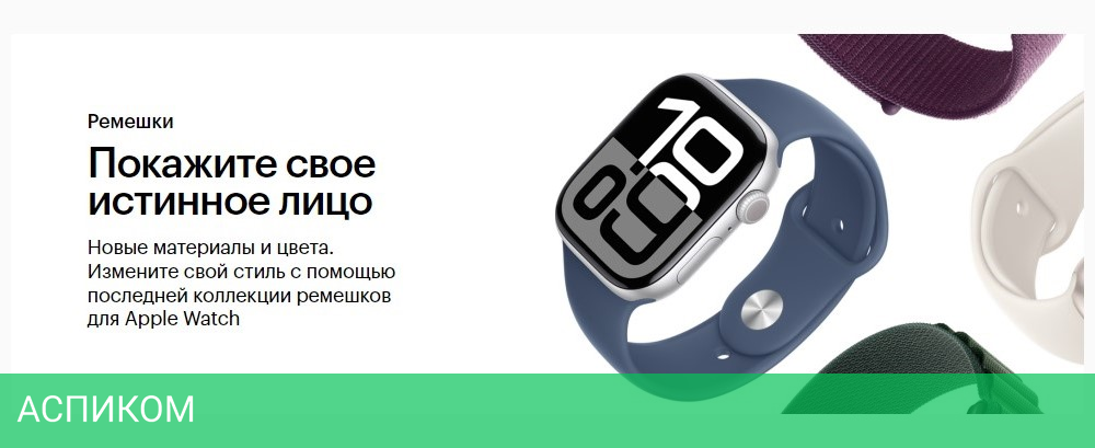 Умные часы Apple Watch Series 10 A2999 46мм 2.1 OLED Sport Loop черный/черный O/S (MWWR3LW/A)