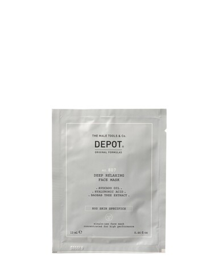 807 DEEP RELAXING FACE MASK 12 PZ/ DEPOT 807 ГЛУБОКО РАССЛАБЛЯЮЩАЯ МАСКА 12 ШТ