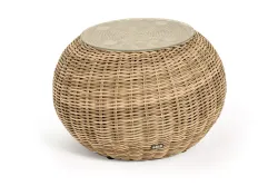 "Барселона" кофейный столик из искусственного ротанга, цвет соломенный