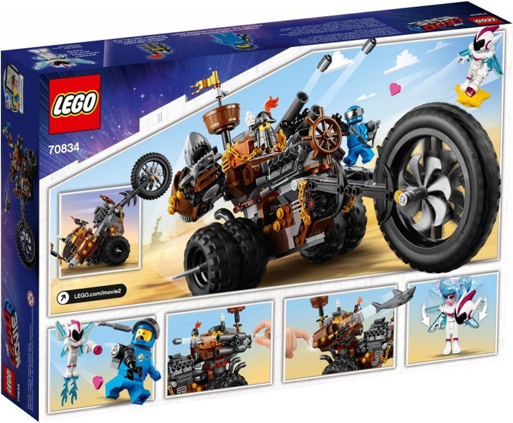 LEGO Movie 2: Хеви-метал мотоцикл Железной бороды 70834 — MetalBeard's Heavy Metal Motor Trike! — Лего Муви Фильм