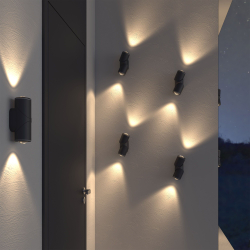 Уличный настенный поворотный светильник GIRA D LED IP54 35127/D черный