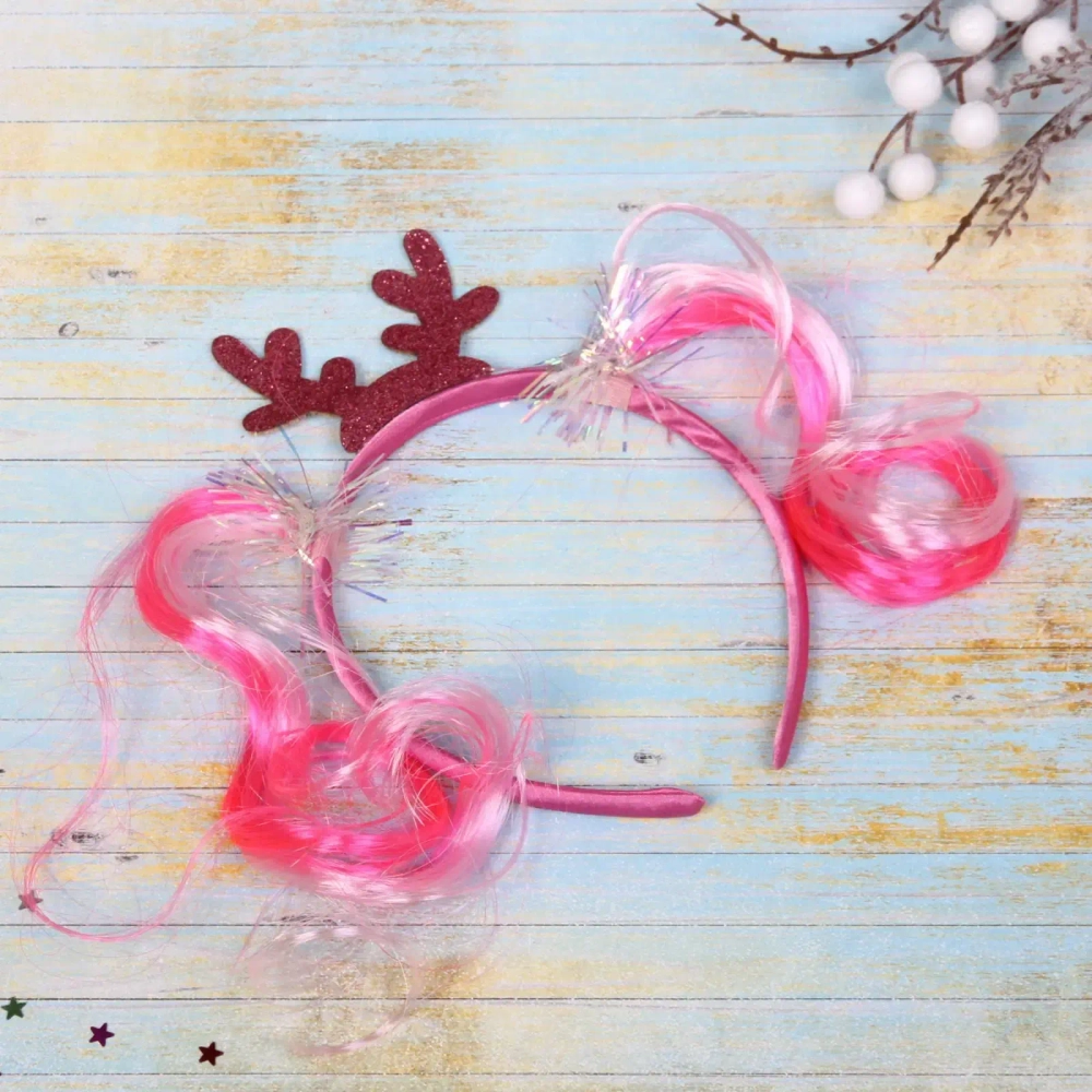 Ободок карнавальный «Яркие локоны» Олененок, микс