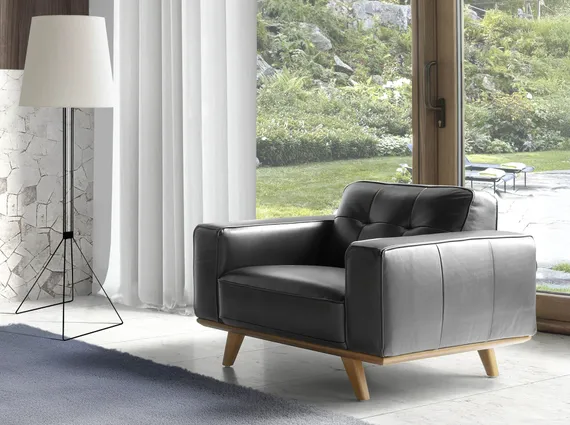 Кресло Angel Cerda 5606-1P, черная кожа