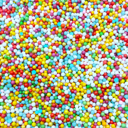 Шарики пенопласт, 500 мл, Ассорти, 2-4 мм, 10 гр.