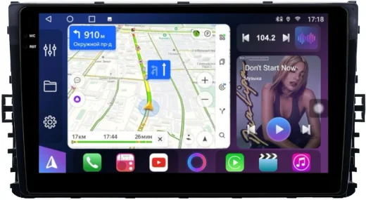 Магнитола для VW Jetta 7, Teramont, Taos, Multivan/Caravelle 2020+, Tiguan 2, Passat B8 - FarCar BM1081M монитор 9.5" QLED на Android 14, TS10, 4+32Гб, CarPlay, 4G SIM-слот