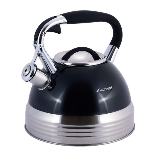 Чайник 2,7 л. из нержавеющей стали со свистком Kamille KM-0696