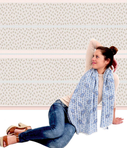 Шаль 50х150 Petrusse Mea Bleu Франция фото