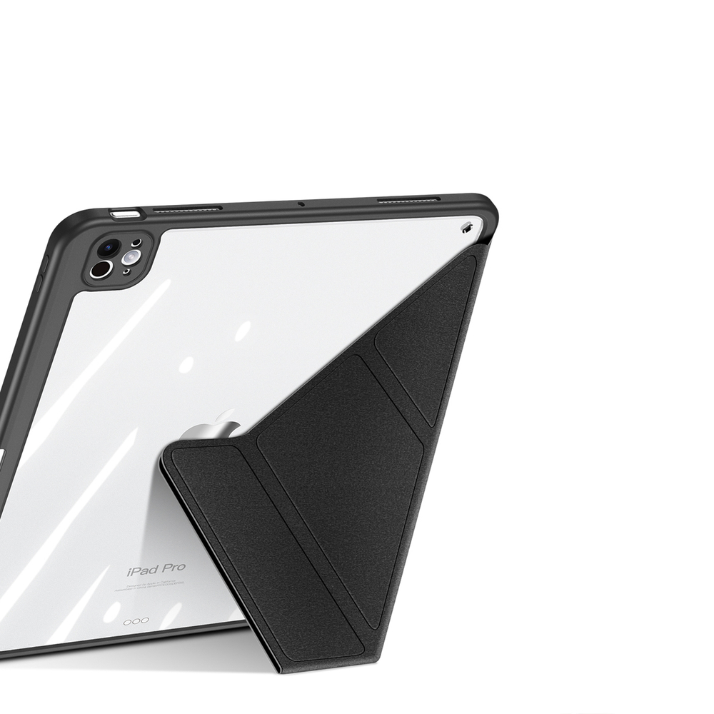 Чехол книжка черного цвета от Dux Ducis для Apple iPad Pro 13 с 2024 года, серия Magi Series Case, с держателем Apple Pencil и функцией автоматического перехода в спящий режим