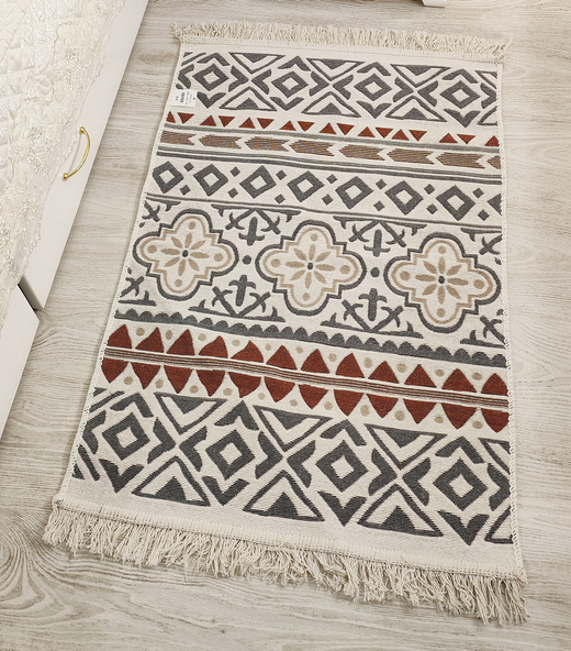 Коврик (килим) 60х90, хлопок 100%, Коричневый Узоры