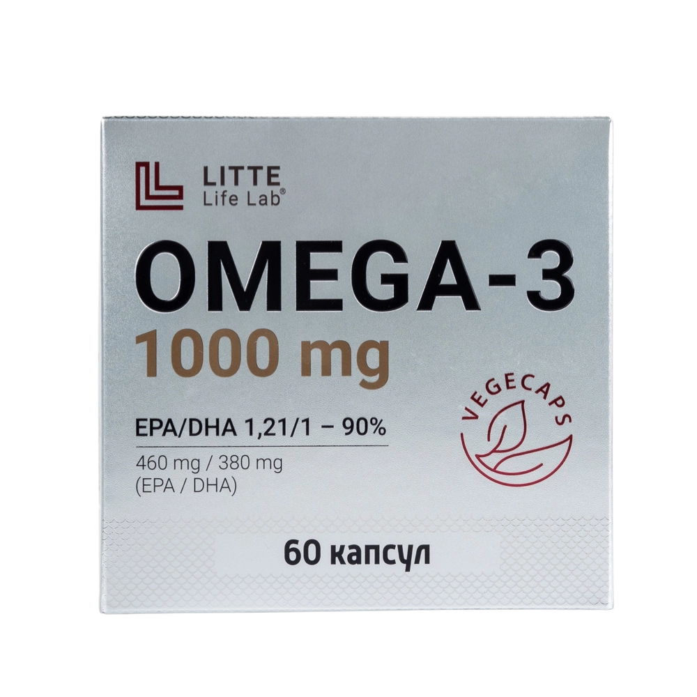 Омега-3 Litte Life Lab, 1000 мг, 60 капсул