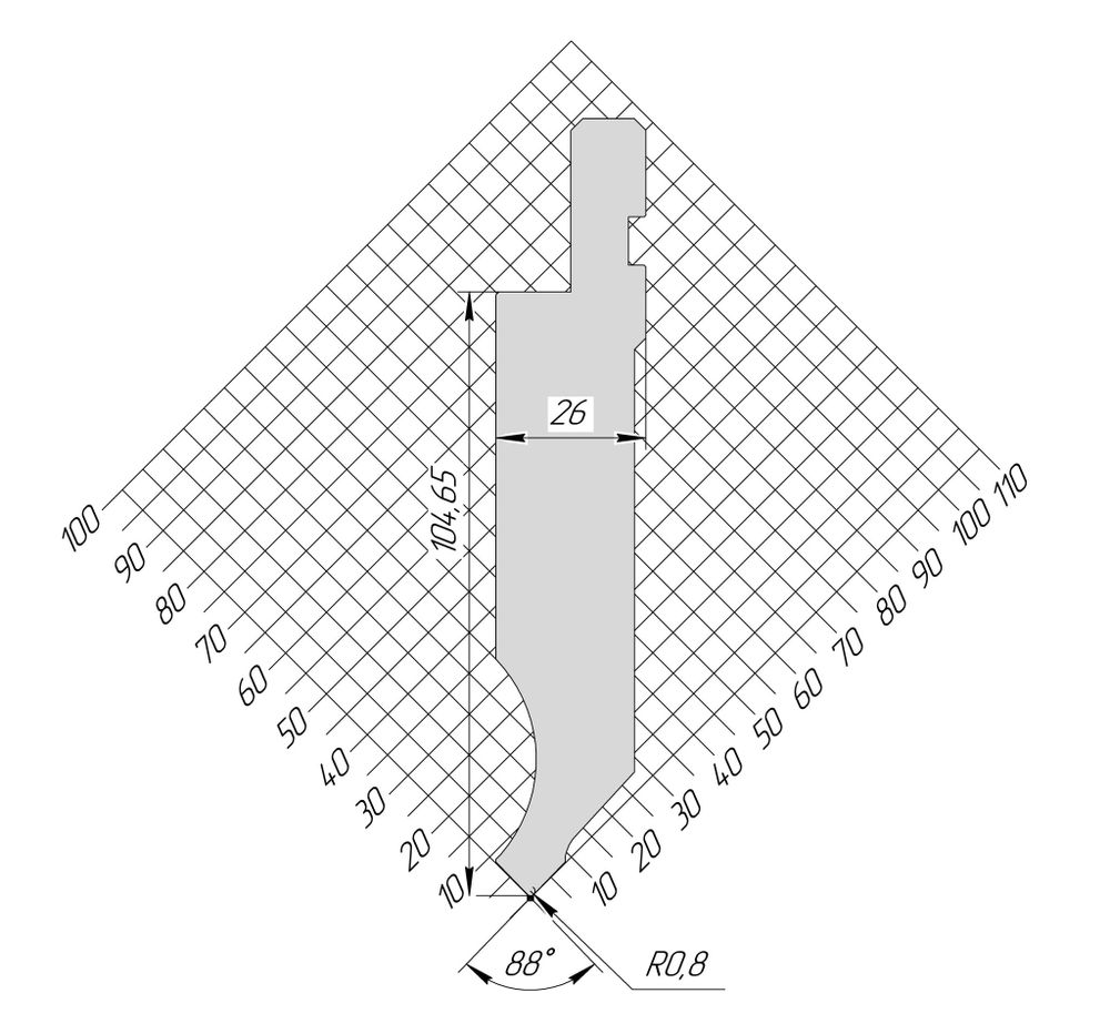 Пуансон AP 1063 88° H104,65 R0,8