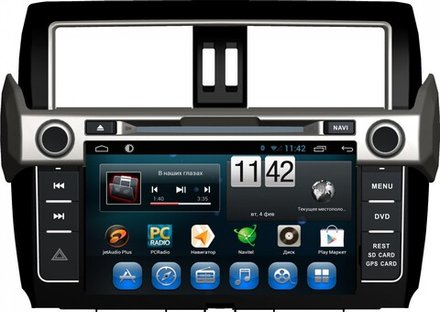 Магнитола для Toyota Land Cruiser Prado 150 2014-2017 - Carmedia KR-9000-S10 Android 10, ТОП Процессор, 4ГБ-64ГБ, SIM-слот