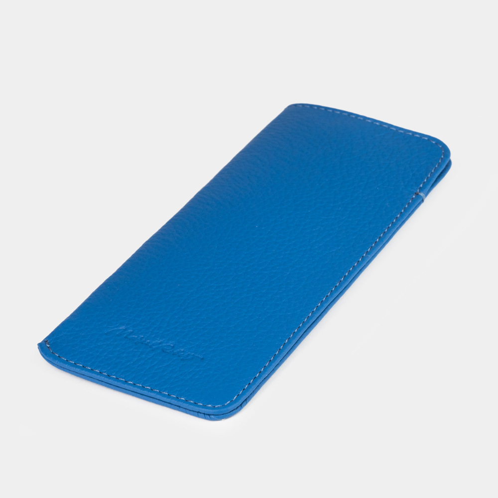 Футляр для очков Lunette из кожи теленка, синего цвета