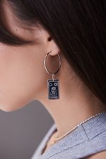 Подвеска карта таро Влюбленные малая родий La Lune