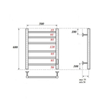 Полотенцесушитель электрический Point Аврора PN10856 П6 500x600 диммер справа, хром