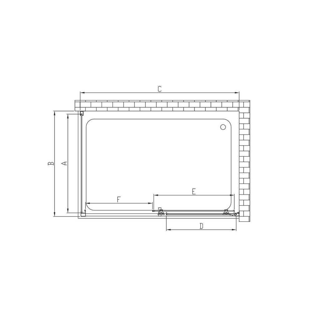 Душевой уголок Alpha VSR-3AL8012MT, 1200*800, хром, стекло текстурное, , шт