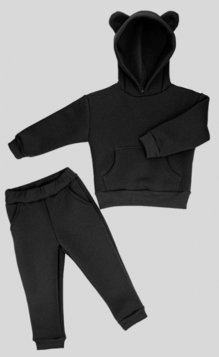 Спортивный костюм 0513/8 темно-серый с ушками, 3хн