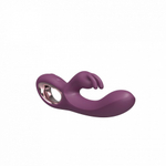 Фиолетовый силиконовый вибратор-кролик - 22 см. (Цвет: фиолетовый)