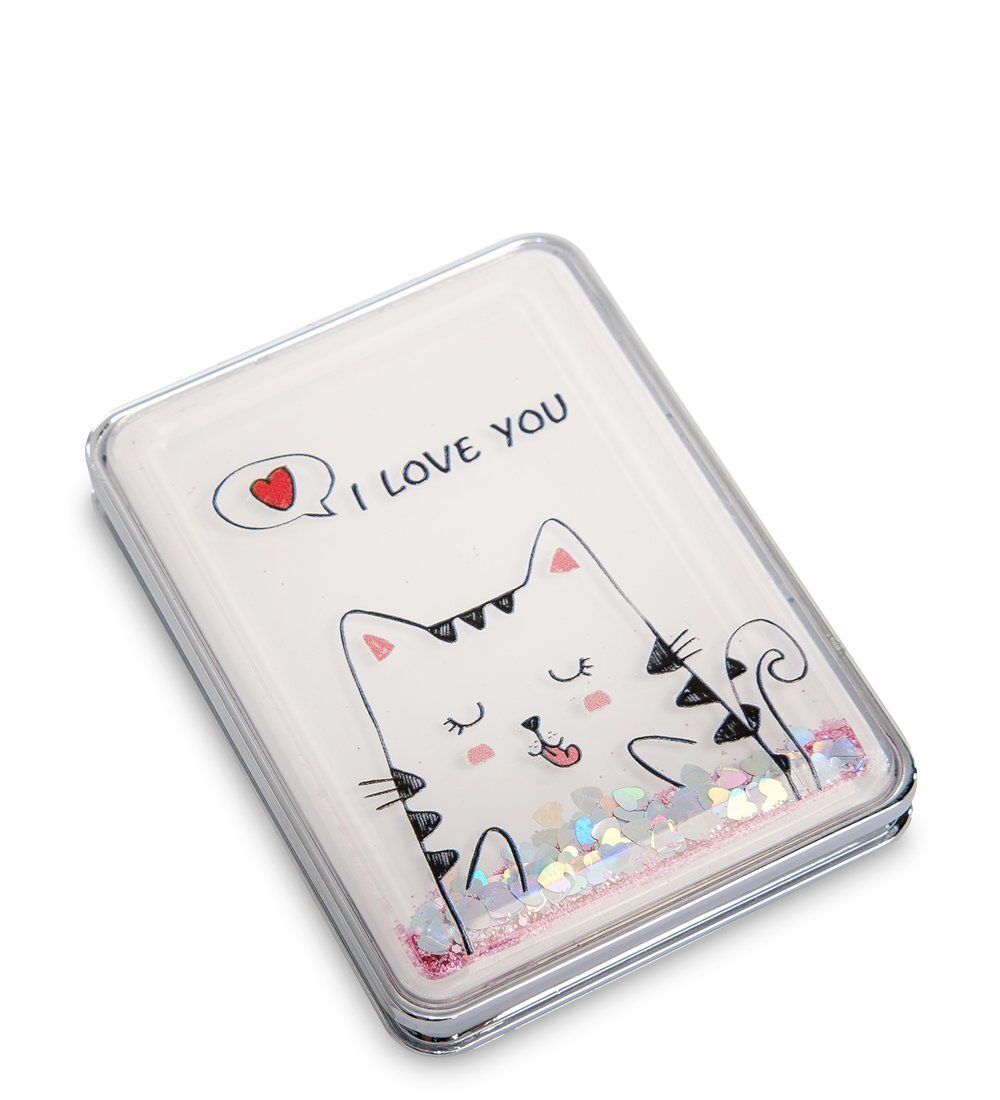 WW-116 Зеркало прямоугольное с плавающими блестками «Веселые зверята» в асс.