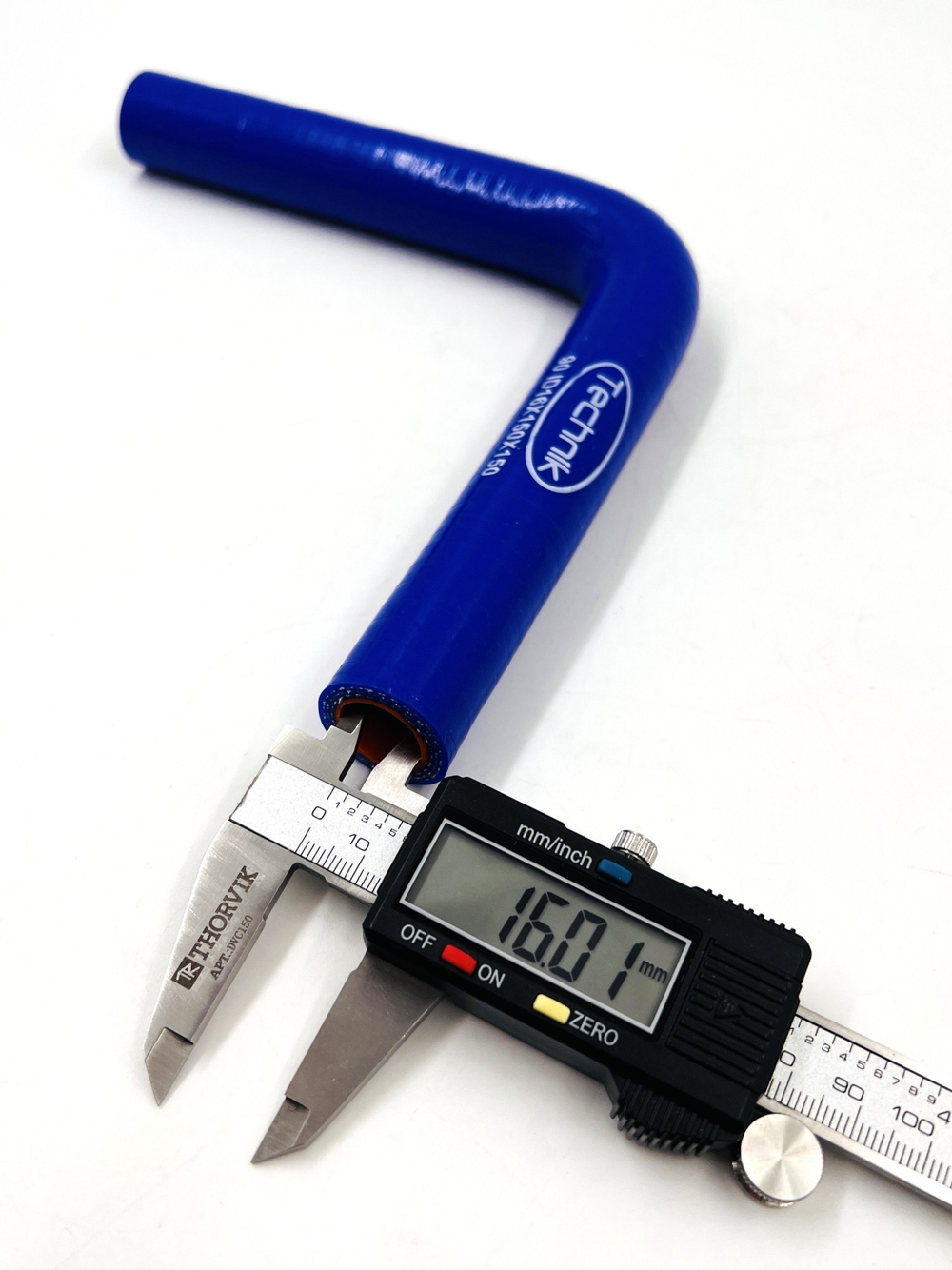 Патрубок угловой 90 размер 150х150хD16 мм 1 шт силикон