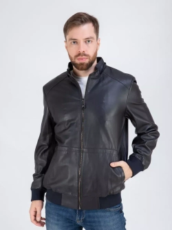 Куртка кожаная демисезонная с капюшоном Турция